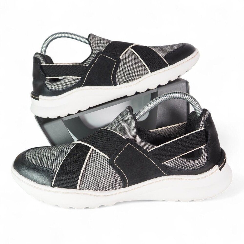 Clarks Teagan Go Casual Slip-on Sneakers Black / Grey / White‎ 13288 Women's 10